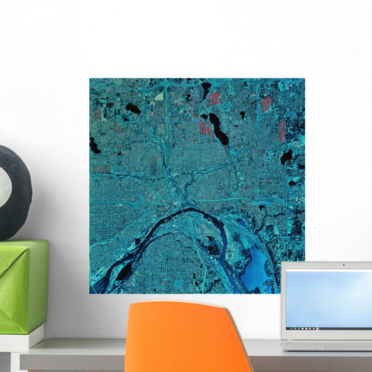 Satellite St Paul Minnesota Wall Decal Design 2