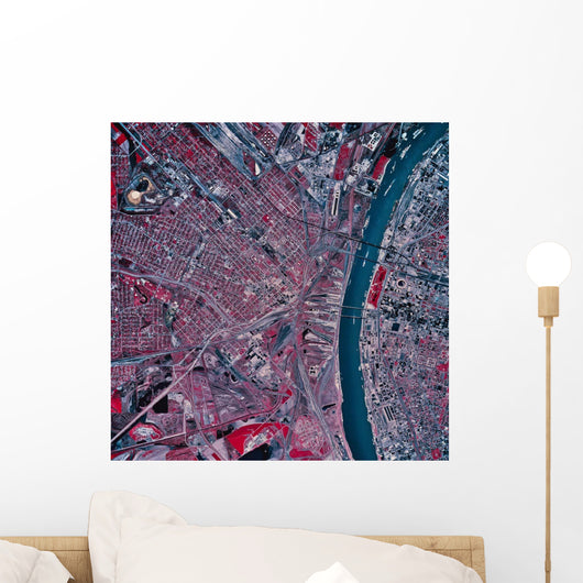 Satellite St Louis Missouri Wall Decal Design 1