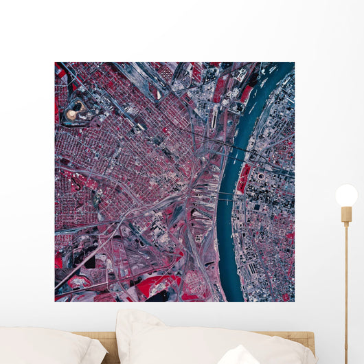 Satellite St Louis Missouri Wall Decal Design 1