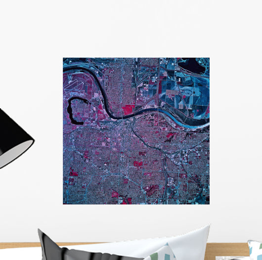 Satellite Omaha Nebraska Wall Decal