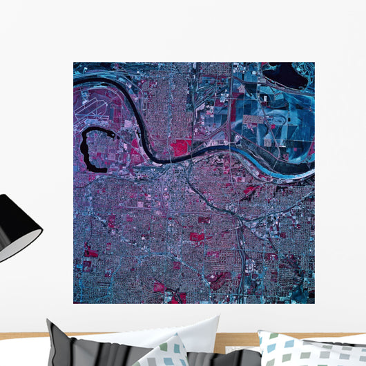 Satellite Omaha Nebraska Wall Decal