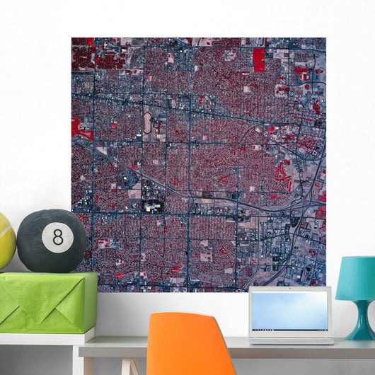 Satellite Albuquerque New Mexico Wall Decal Design 1