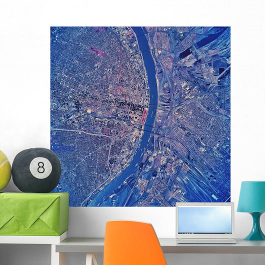 Satellite St Louis Missouri Wall Decal Design 2
