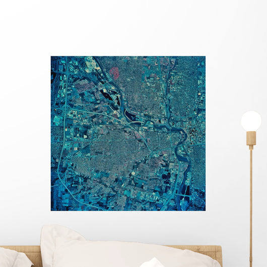 Satellite Columbus Ohio Wall Decal