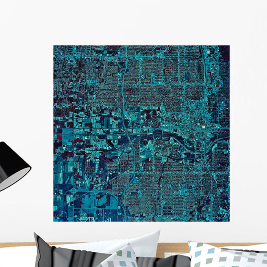 Satellite Oklahoma City Oklahoma Wall Decal Design 1