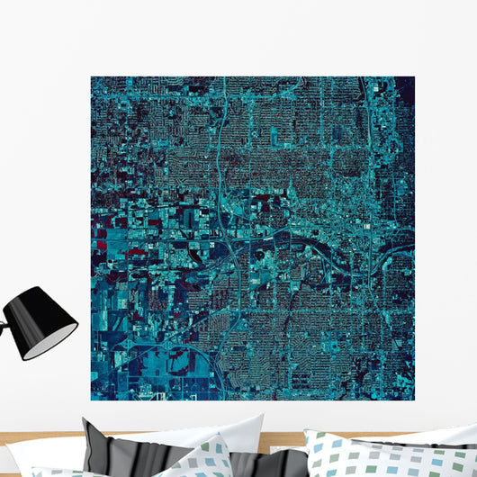 Satellite Oklahoma City Oklahoma Wall Decal Design 1