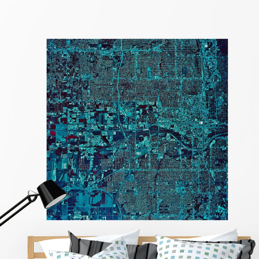 Satellite Oklahoma City Oklahoma Wall Decal Design 1