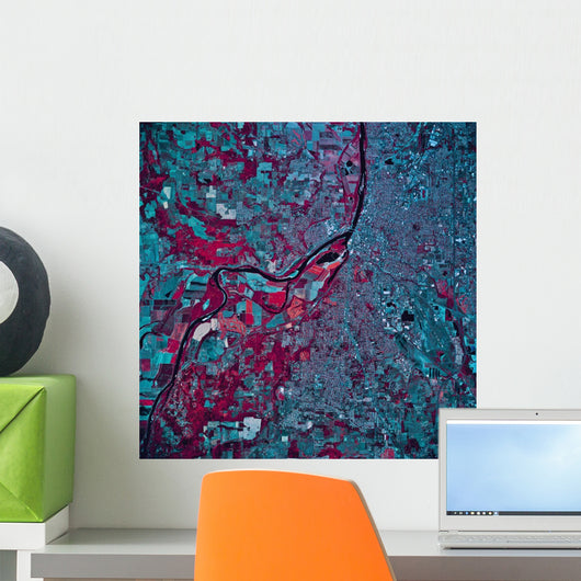 Satellite Salem Oregon Wall Decal