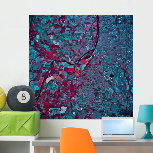 Satellite Salem Oregon Wall Decal