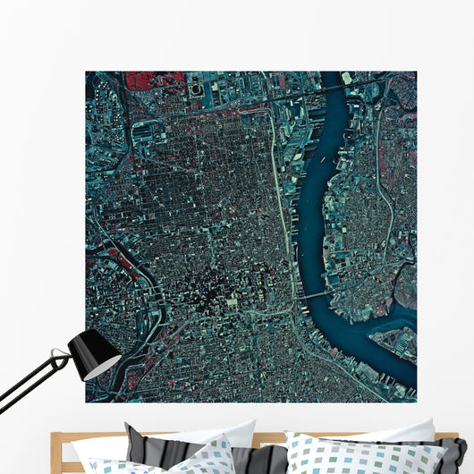 Satellite Philadelphia Pennsylvania Wall Decal Design 1