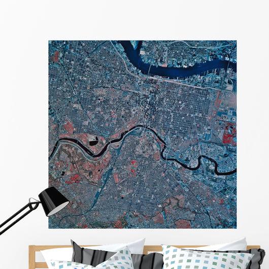 Satellite Philadelphia Pennsylvania Wall Decal Design 2