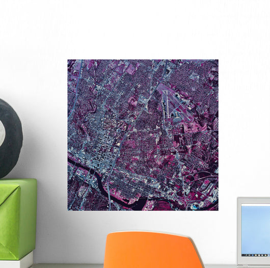 Satellite Austin Texas Wall Decal