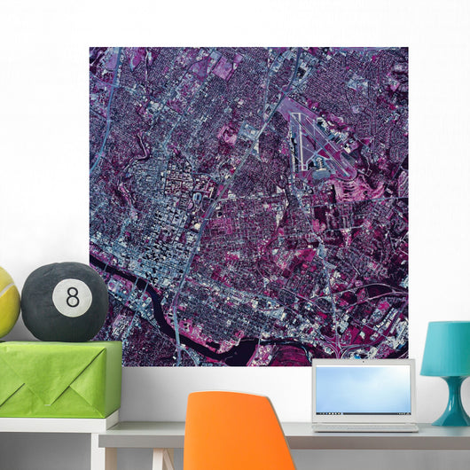 Satellite Austin Texas Wall Decal