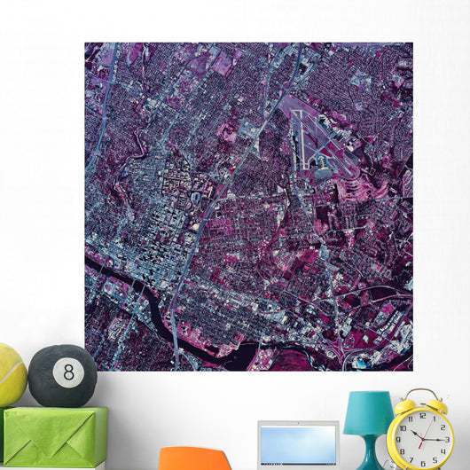 Satellite Austin Texas Wall Decal