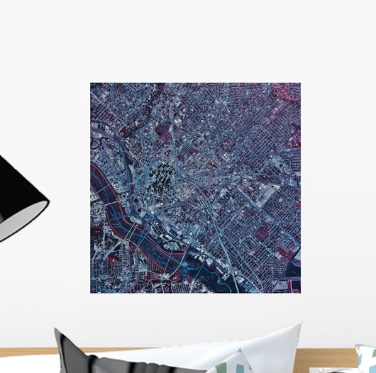 Satellite Dallas Texas Wall Decal