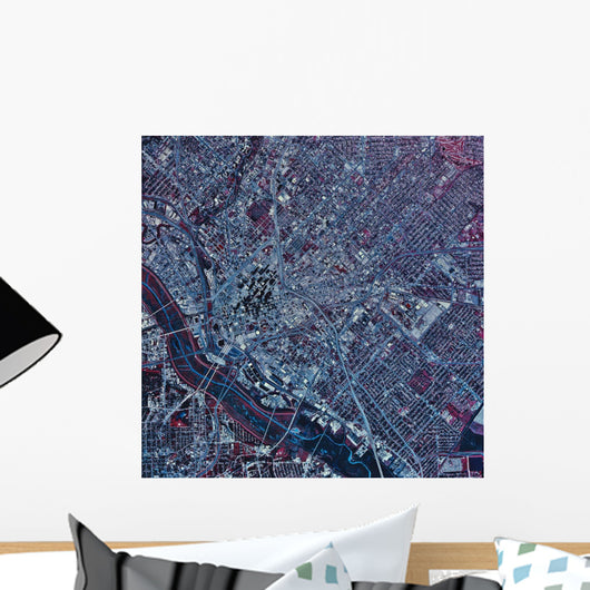 Satellite Dallas Texas Wall Decal