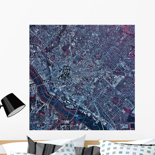 Satellite Dallas Texas Wall Decal