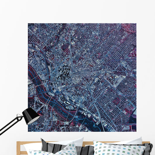 Satellite Dallas Texas Wall Decal