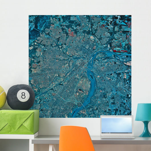Satellite Richmond Virginia Wall Decal