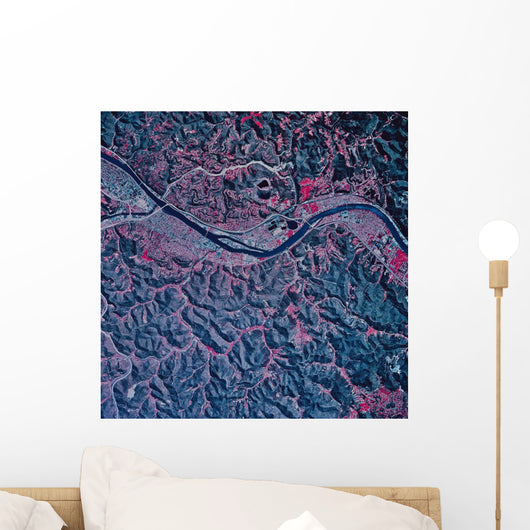 Satellite Charleston West Virginia Wall Decal
