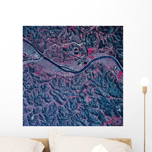 Satellite Charleston West Virginia Wall Decal
