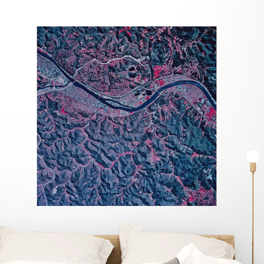 Satellite Charleston West Virginia Wall Decal