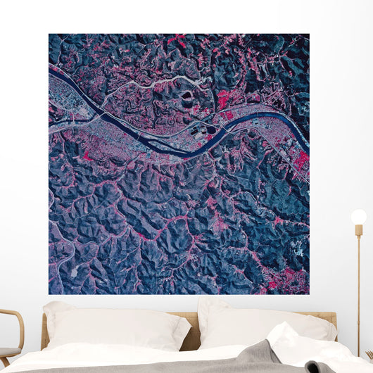 Satellite Charleston West Virginia Wall Decal