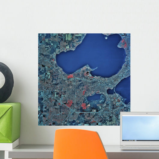 Satellite Madison Wisconsin Wall Decal