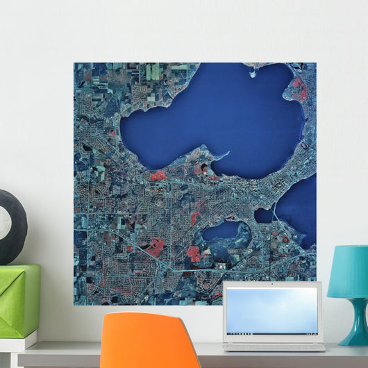 Satellite Madison Wisconsin Wall Decal