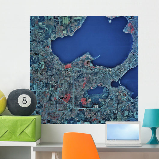 Satellite Madison Wisconsin Wall Decal