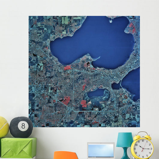 Satellite Madison Wisconsin Wall Decal