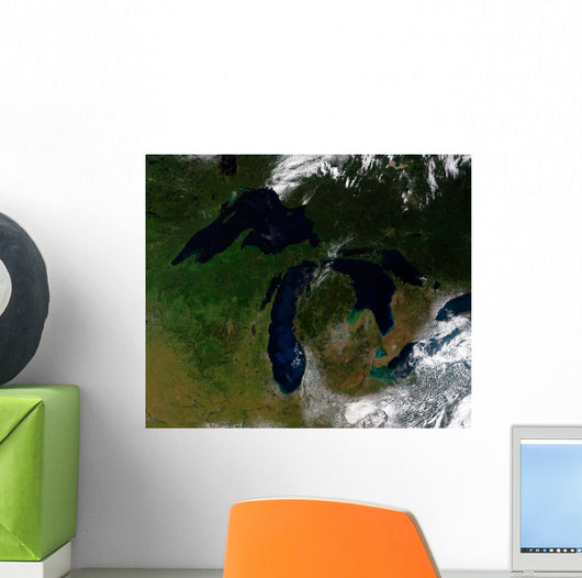Satellite Great Lakes Wall Decal Design 1
