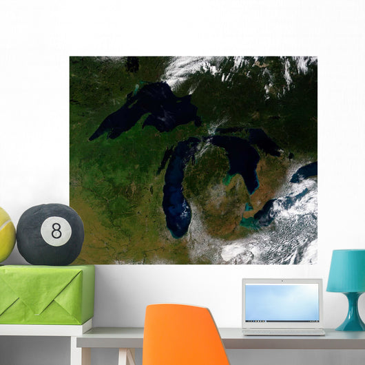 Satellite Great Lakes Wall Decal Design 1