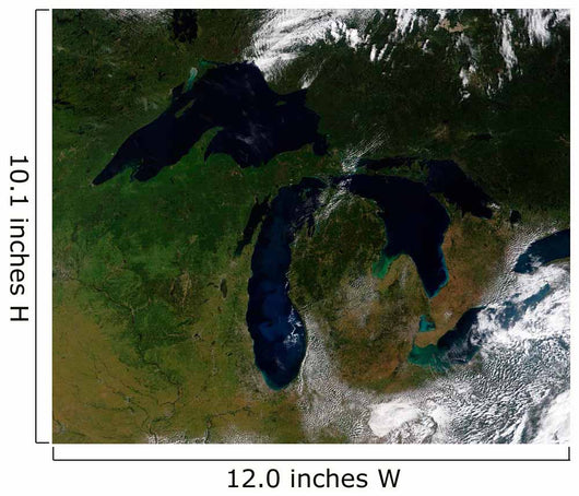 Satellite Great Lakes Wall Decal Design 1
