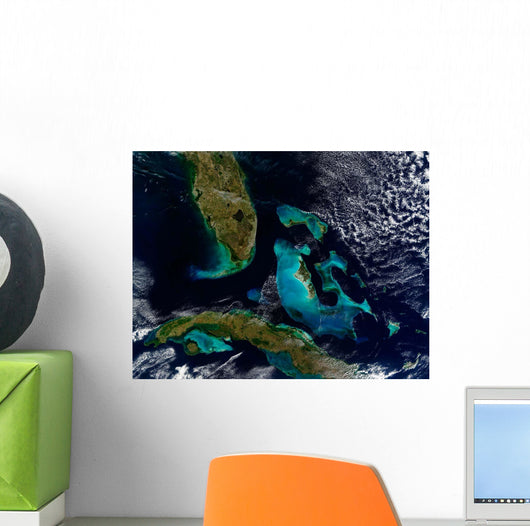 Satellite Bahamas Florida and Wall Decal