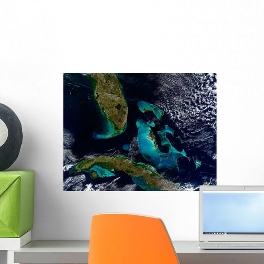 Satellite Bahamas Florida and Wall Decal