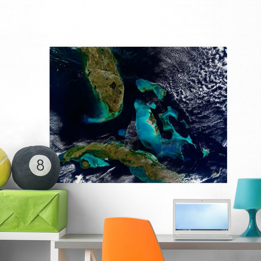 Satellite Bahamas Florida and Wall Decal