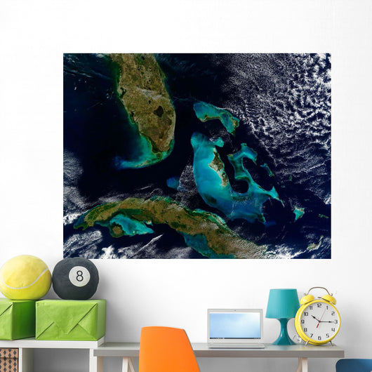 Satellite Bahamas Florida and Wall Decal