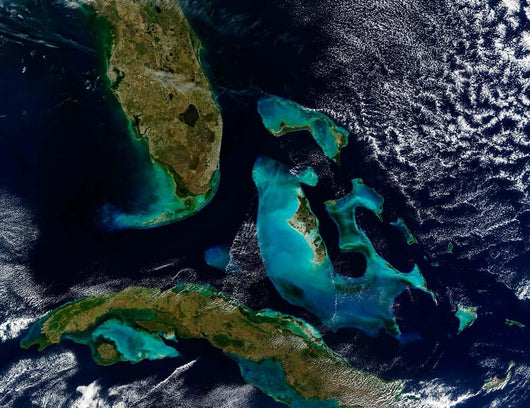 Satellite Bahamas Florida and Wall Decal