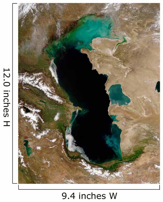 Satellite Caspian Sea Wall Decal