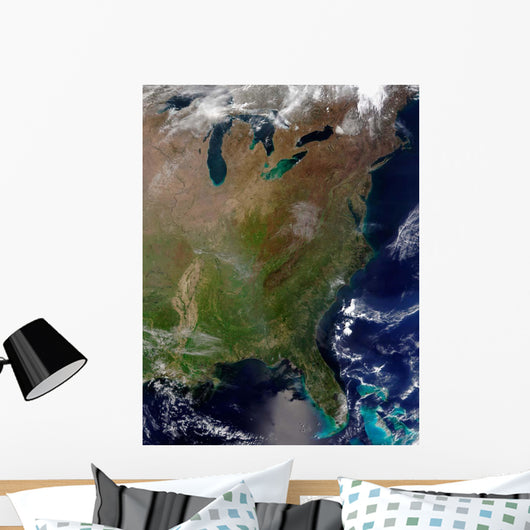 Satellite United States East Wall Decal Design 1