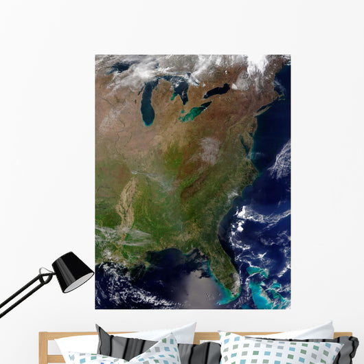 Satellite United States East Wall Decal Design 1