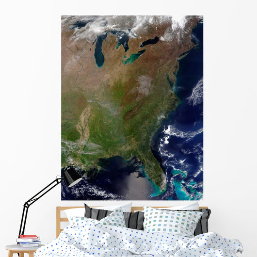 Satellite United States East Wall Decal Design 1