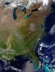 Satellite United States East Wall Decal Design 1