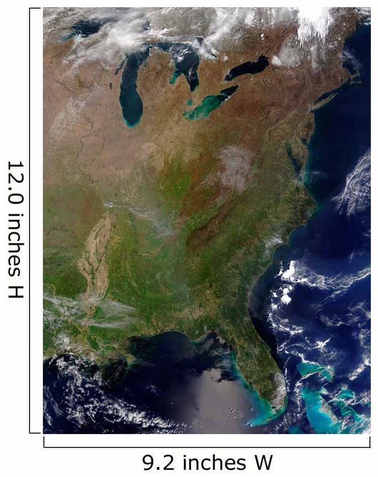 Satellite United States East Wall Decal Design 1
