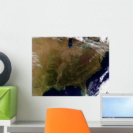 Satellite Eastern United States Wall Decal Design 1