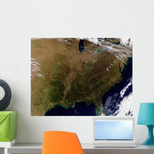 Satellite Eastern United States Wall Decal Design 1