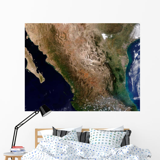 Satellite Northern Mexico Wall Decal