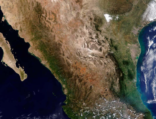 Satellite Northern Mexico Wall Decal
