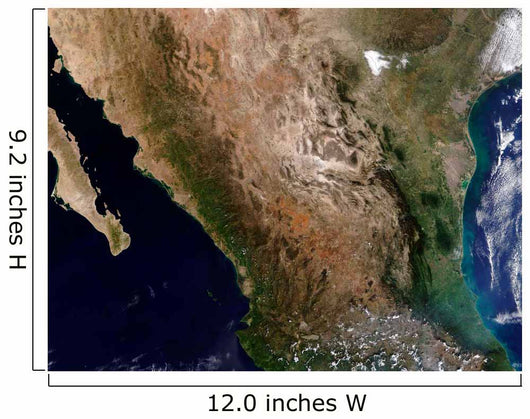 Satellite Northern Mexico Wall Decal